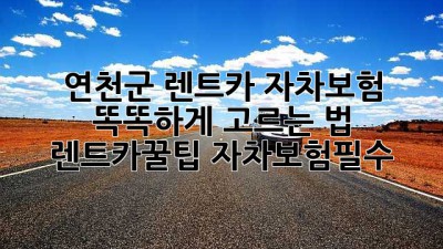 🚗 연천군 렌트카 자차보험, 똑똑하게 고르는 법! #렌트카꿀팁 #자차보험필수